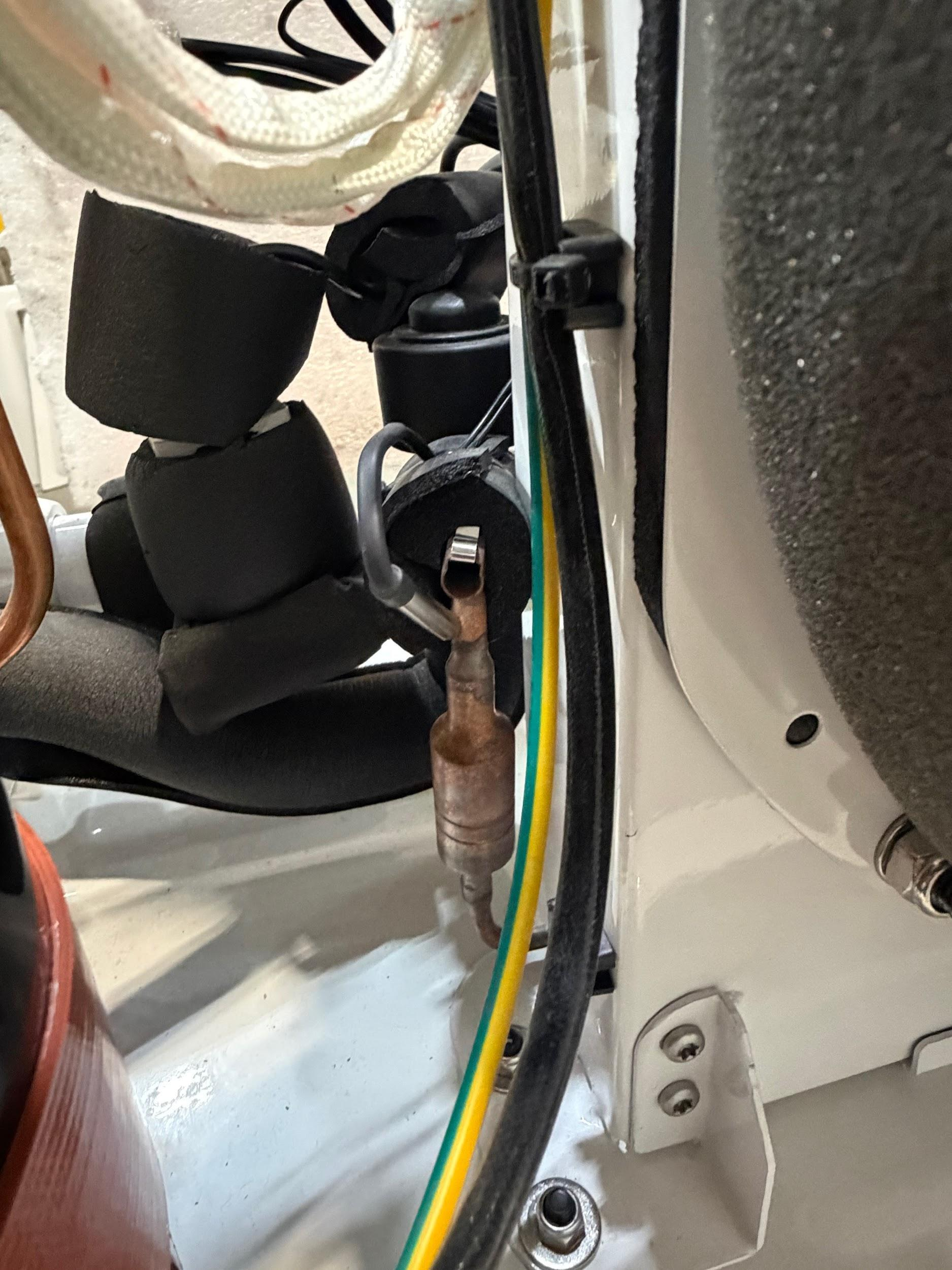After removal: Sensor removed from its socket.